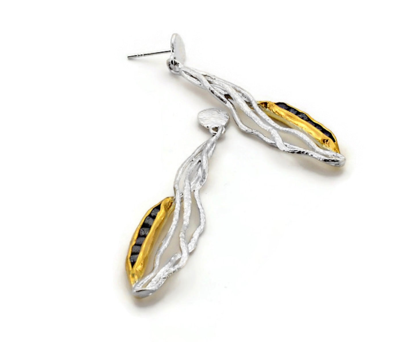Rough Diamond Drop Earrings