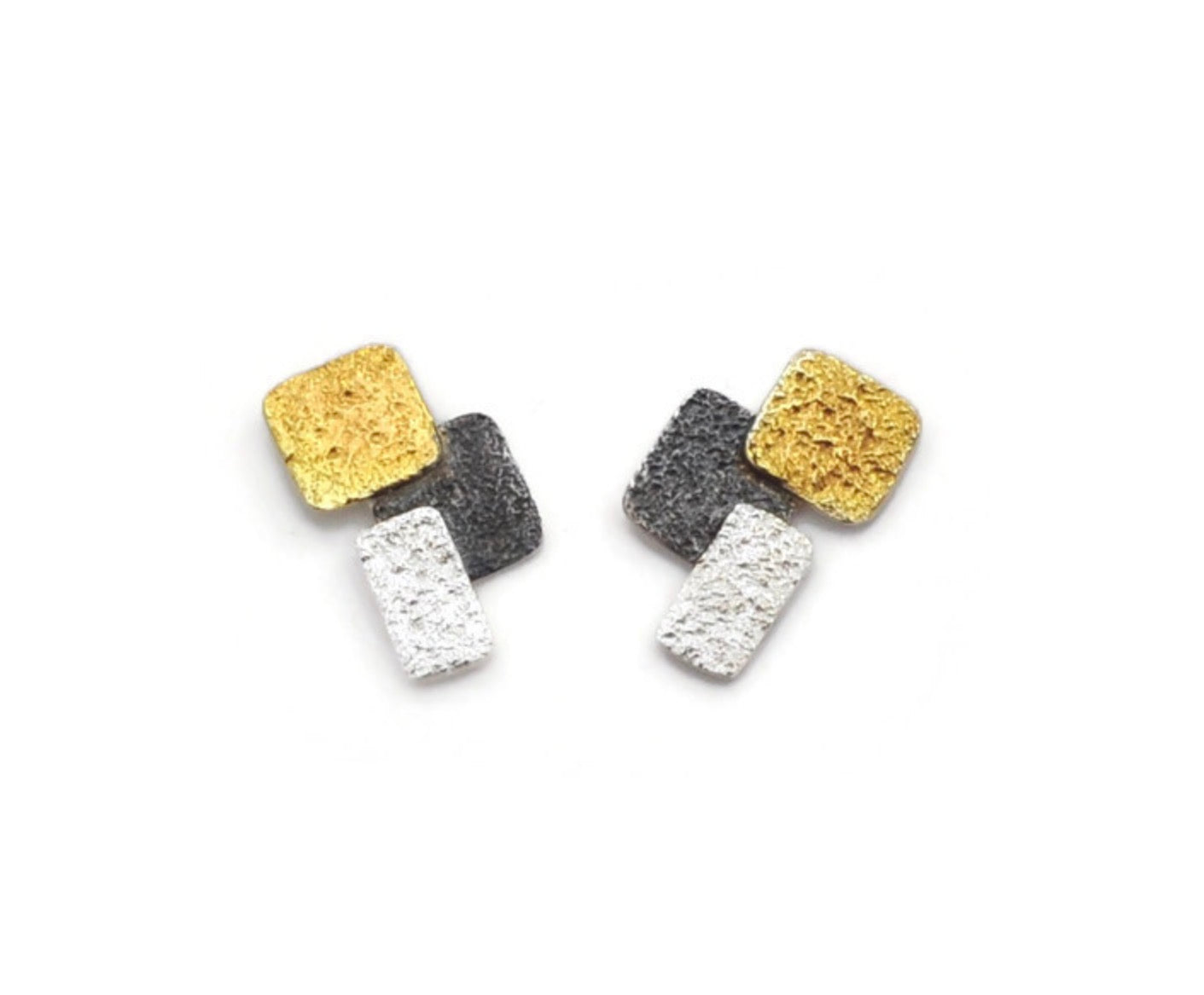 Sterling Silver Geometric Stud Earrings
