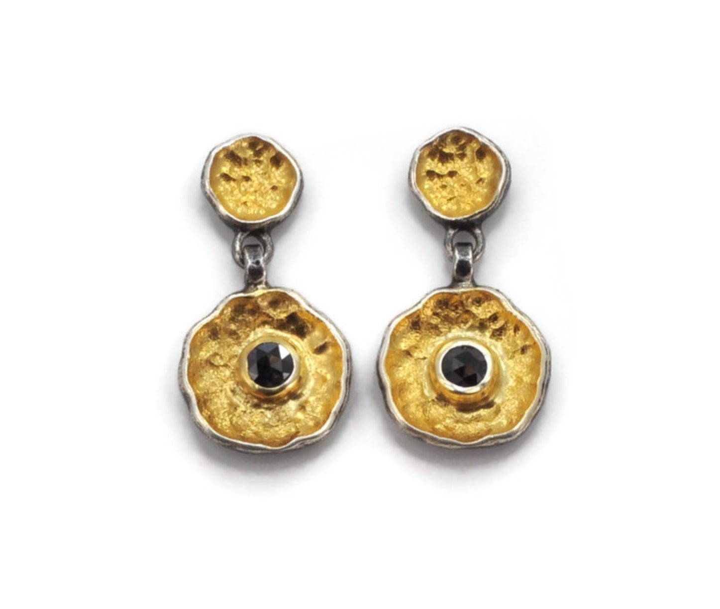 Black Diamond Drop Earrings