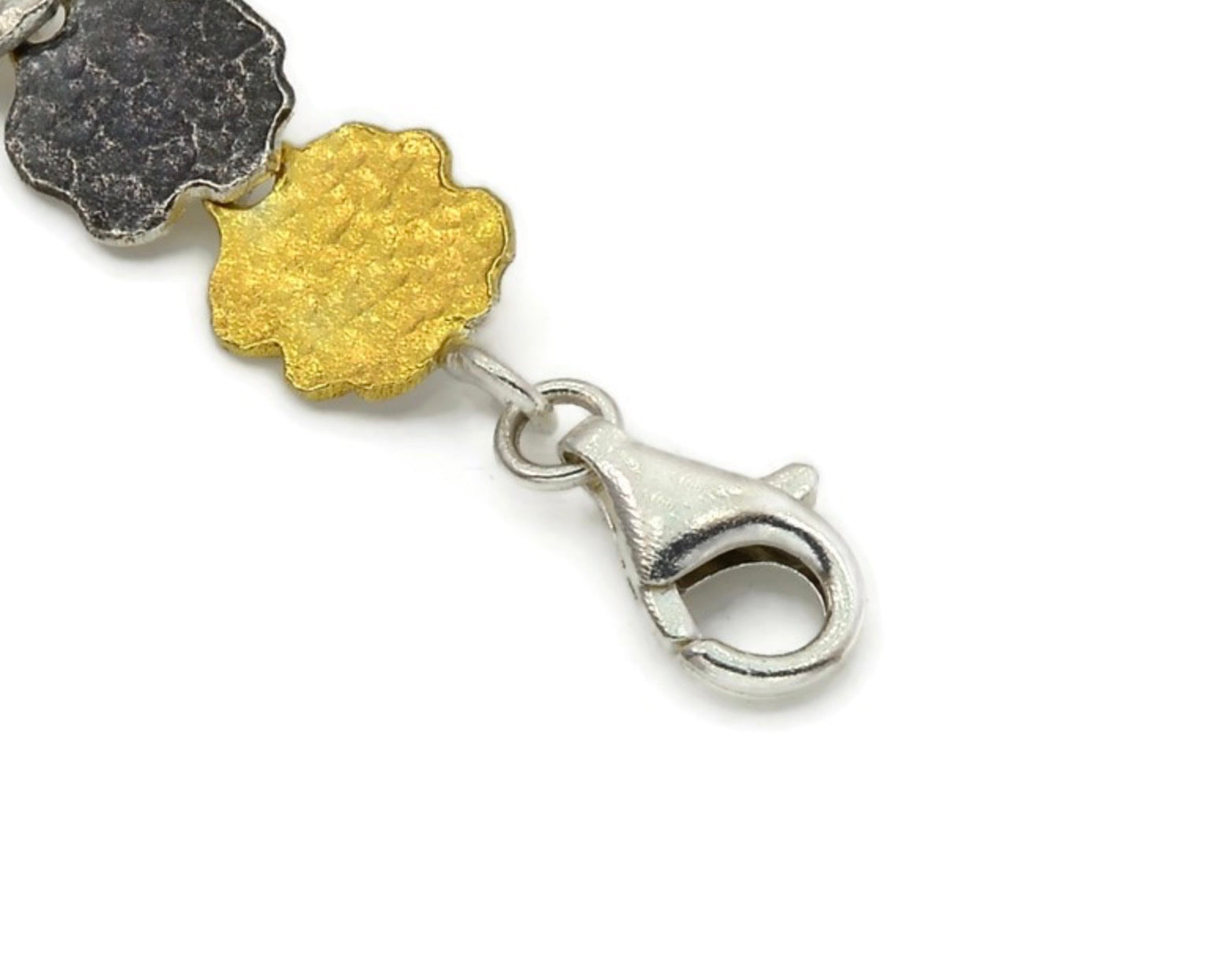 Eva Stone Textured Silver & Gold Bracelet
