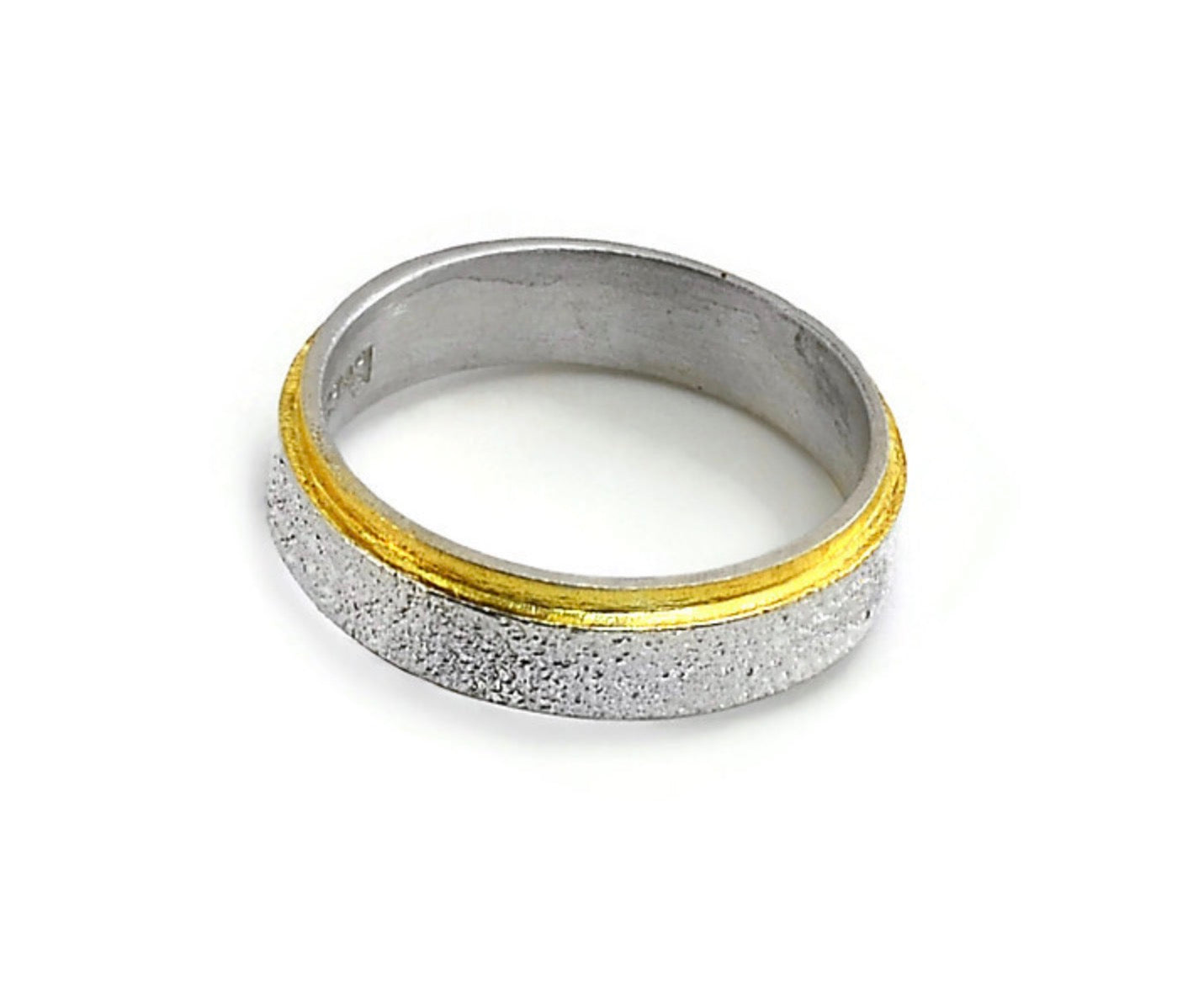 Sterling Silver & Gold Vermeil Band Ring