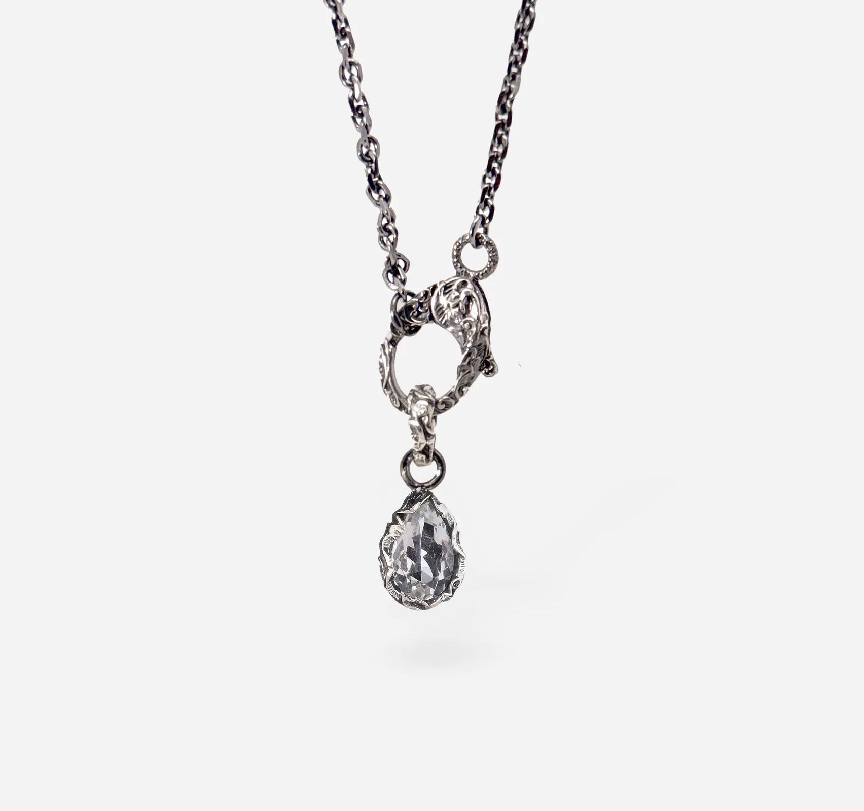 Petite Choker Necklace with Crystal Stone
