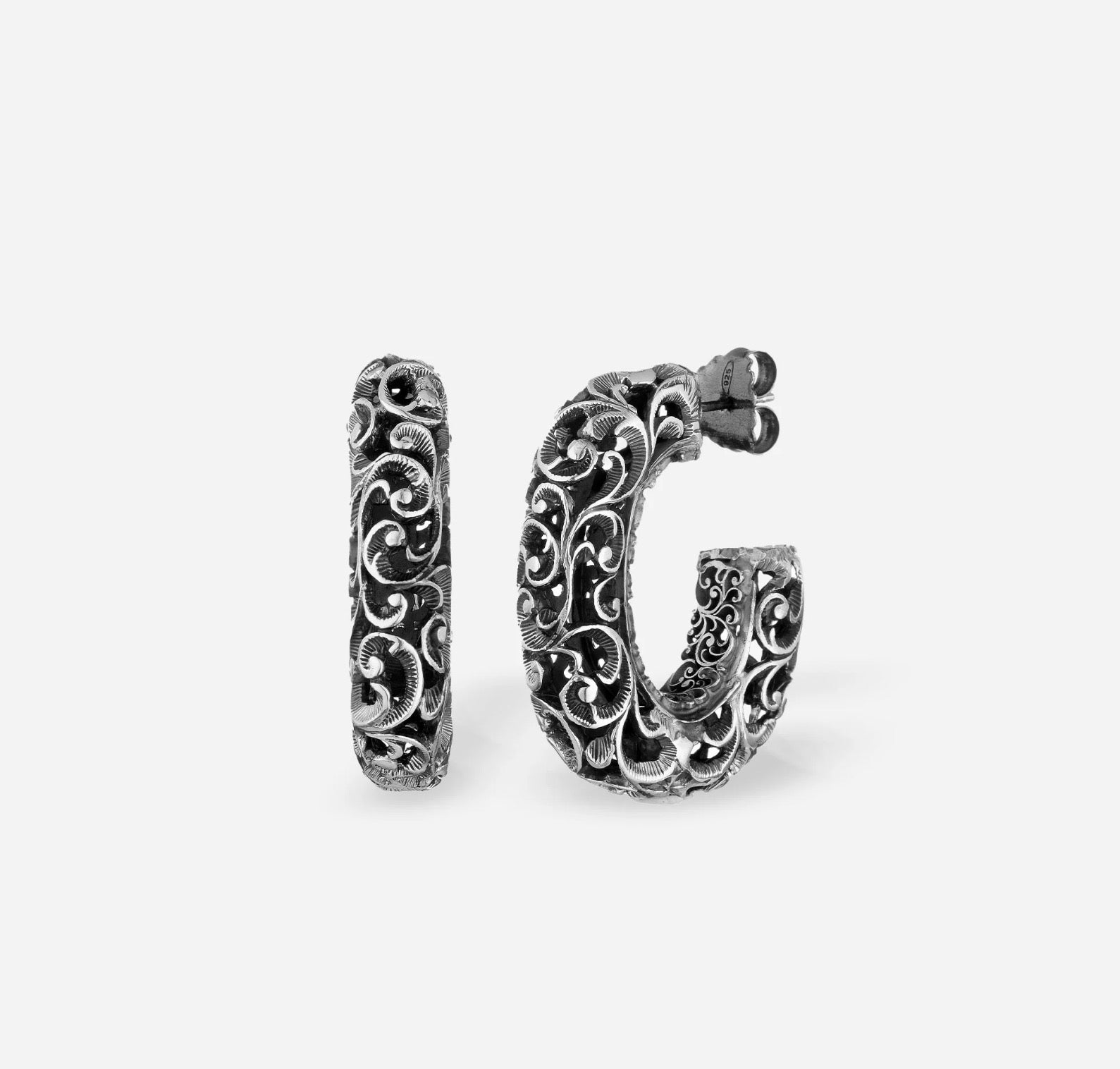 Oval Curved Earrings
