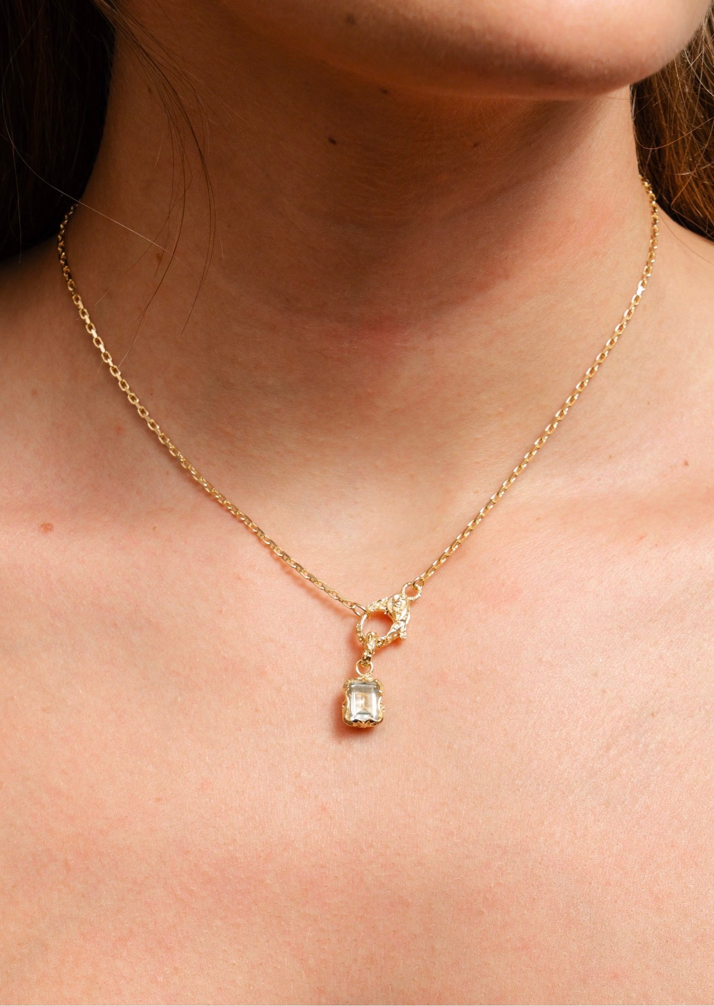 Maria e Luisa Gold Vermeil Prasiolite Pendant Necklace