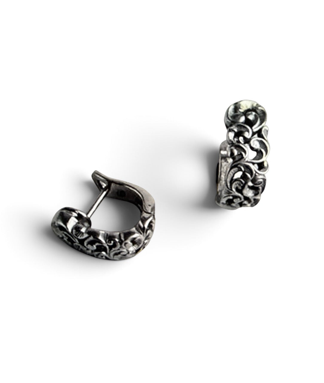 Silver Band stud Earrings