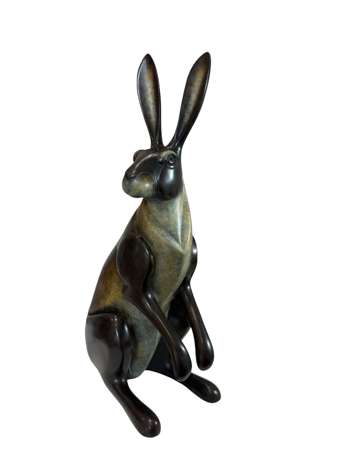 Decorative rabbit sculpture on a white background