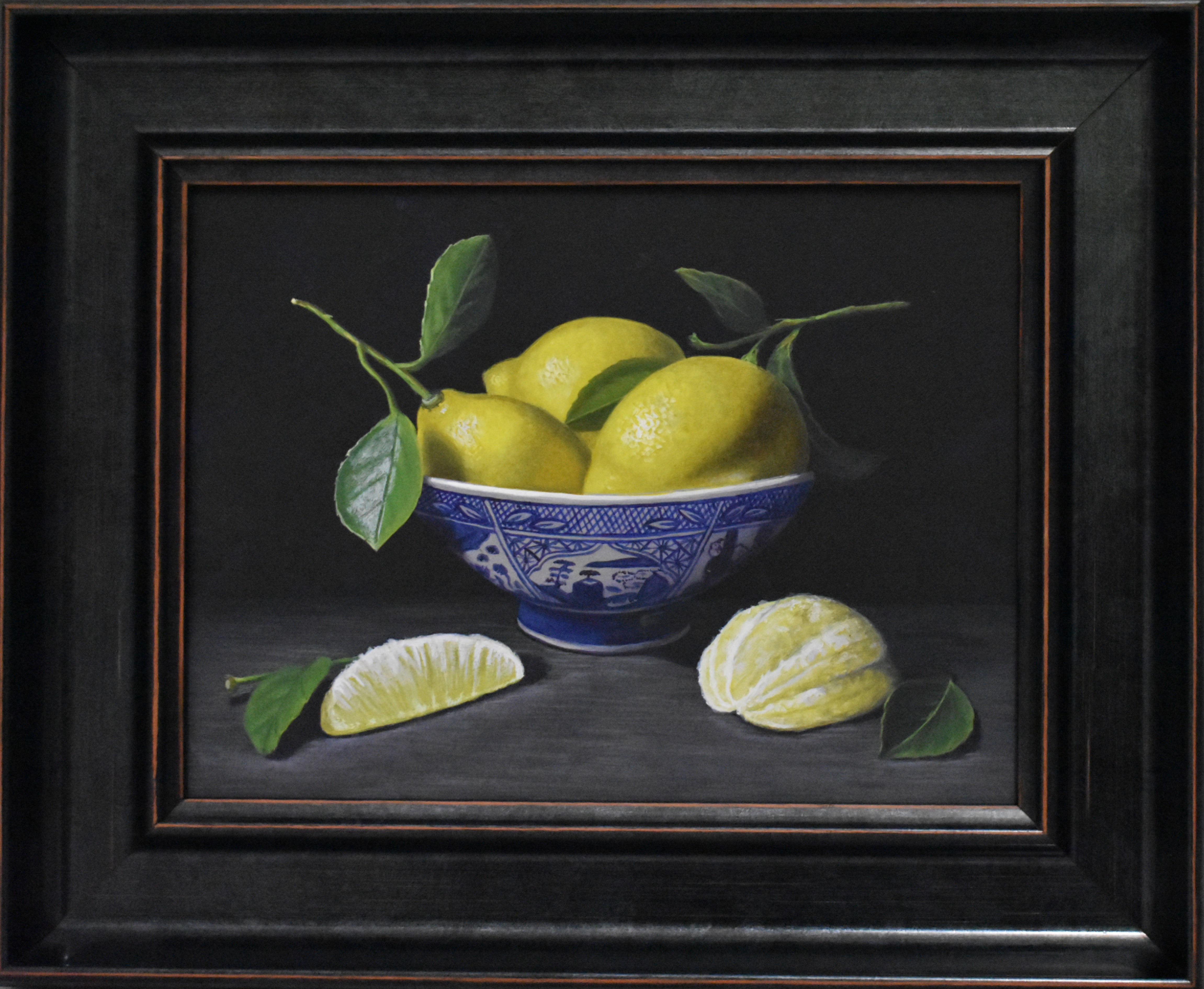 Lemons in Oriental Bowl-Original