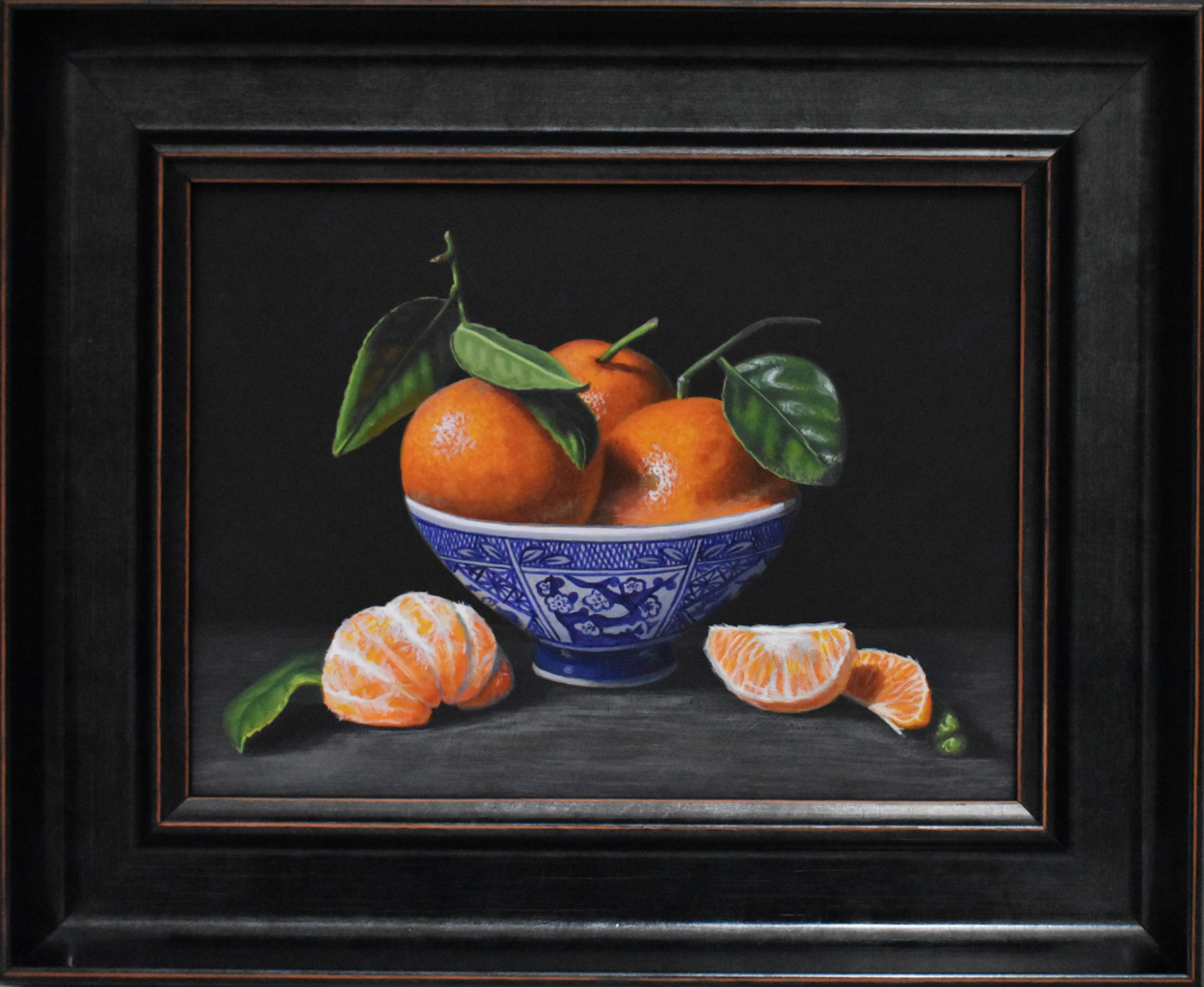 Oranges in Blossom Bowl-Original
