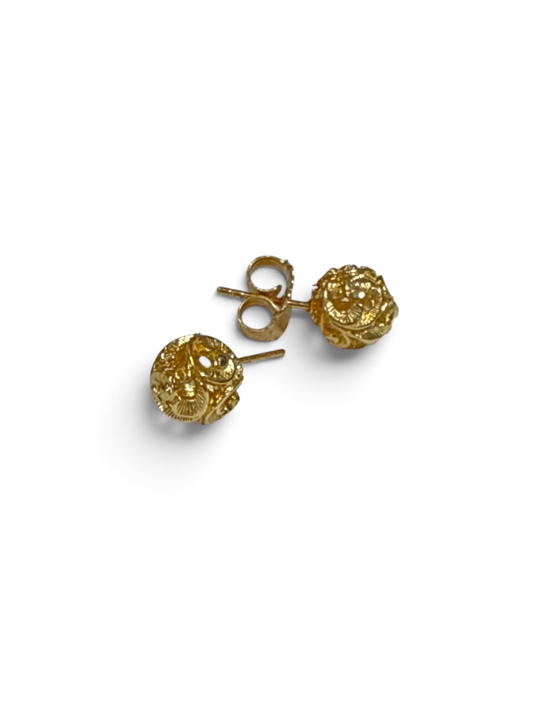 Gold Ball Stud Earrings
