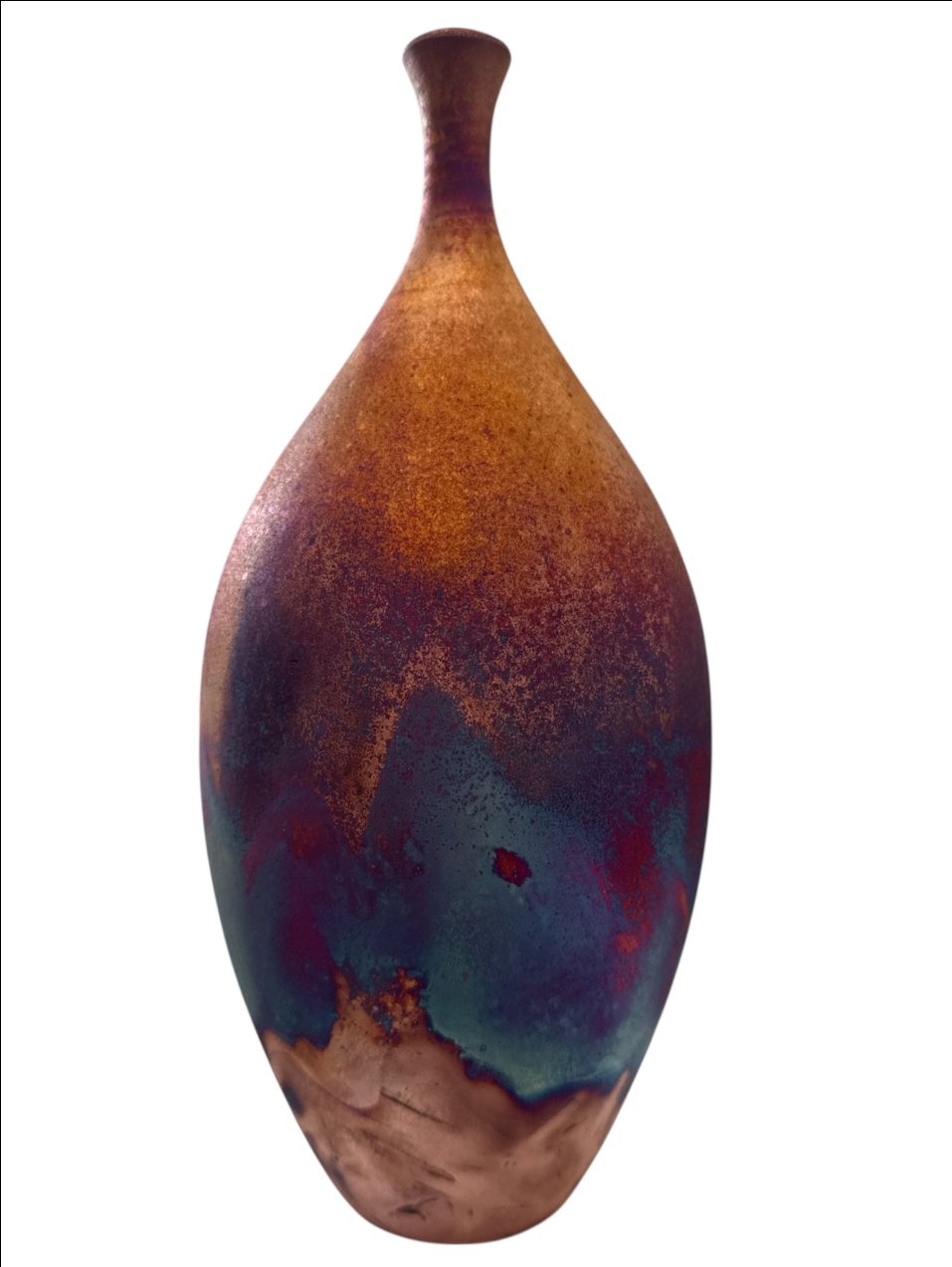 Raku Teardrop Vessel