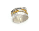 Eva Stone Sterling Silver & Gold Vermeil Spinning Ring