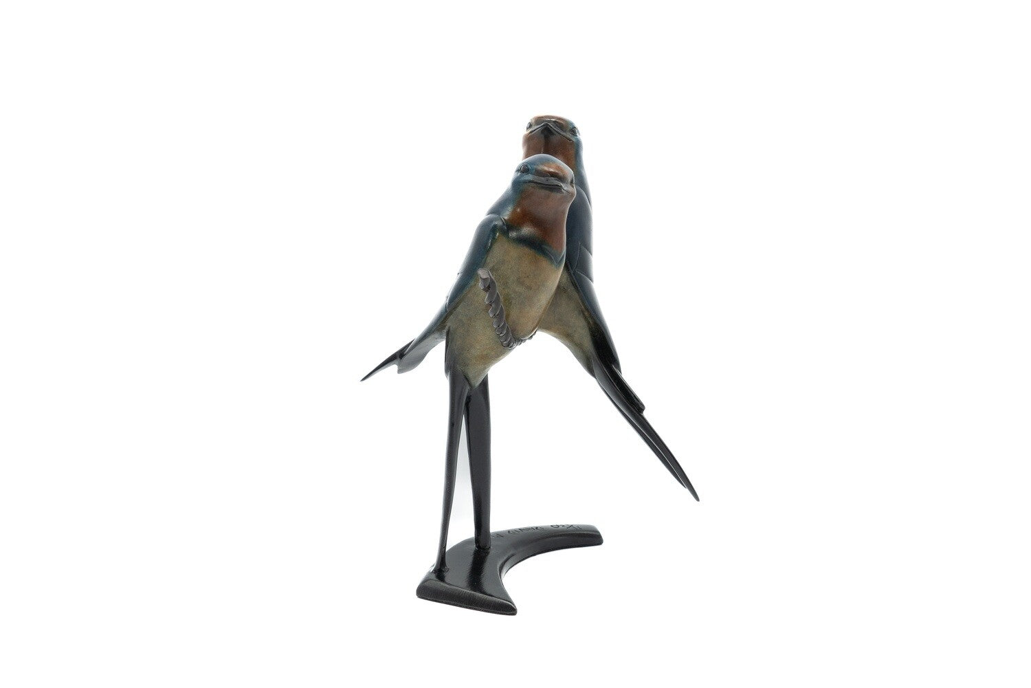 Decorative bird figurine on a white background